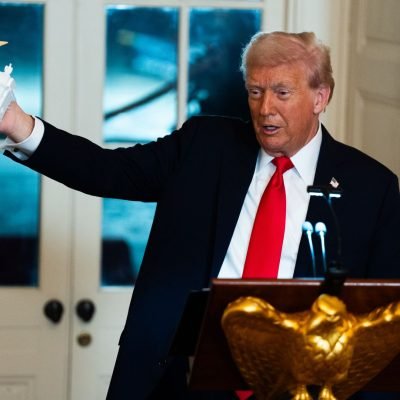 Trump says planned arch would be military complex for drones and snipers